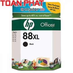 Mực in phun mầu HP 88 - C9396A Black - Mầu đen dùng cho: HP Officejet Pro K550, K550dtn,K5400dn, K5400dtn,K8600,K8600dn,L7580,L7590 AIO