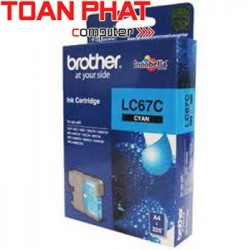 Mực in Phun mầu Brother LC67C - Mầu Xanh-for MFC-185C/ 385C/ 490CW/j615w/ 5490CN/ 5890CN/ 790CW/ 6490CW/ DCP-585CW/ 6690CW/ 6890CDW 