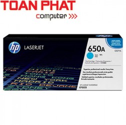Mực in Laser mầu HP 650A Cyan (CE271A) - Màu xanh cho máy LaserJet CP5520, CP5525