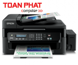 Máy in Phun 04 mầu đa chức năng Epson L550 - Khổ A4 - in A4, Copy, Photo, Scan, Fax và ADF, in mạng